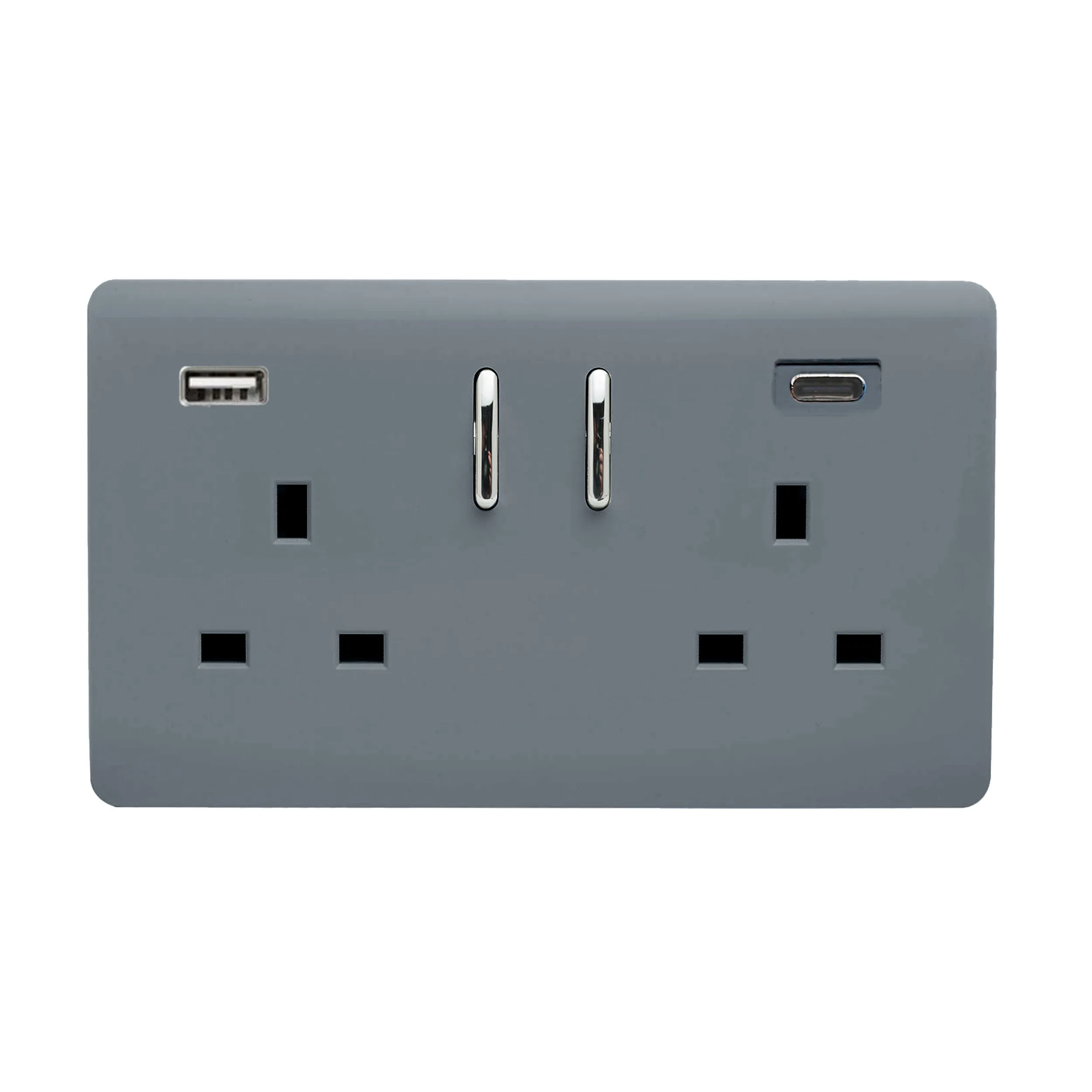 Warm Grey Wiring Accessories Trendi Decorative Screwless